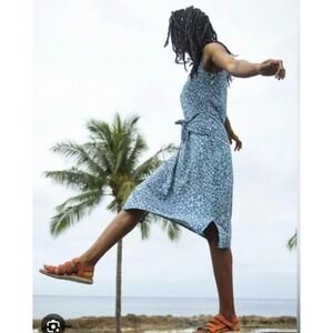 Title Nine Round Trip Midi Dress in Indio Blue Size XS